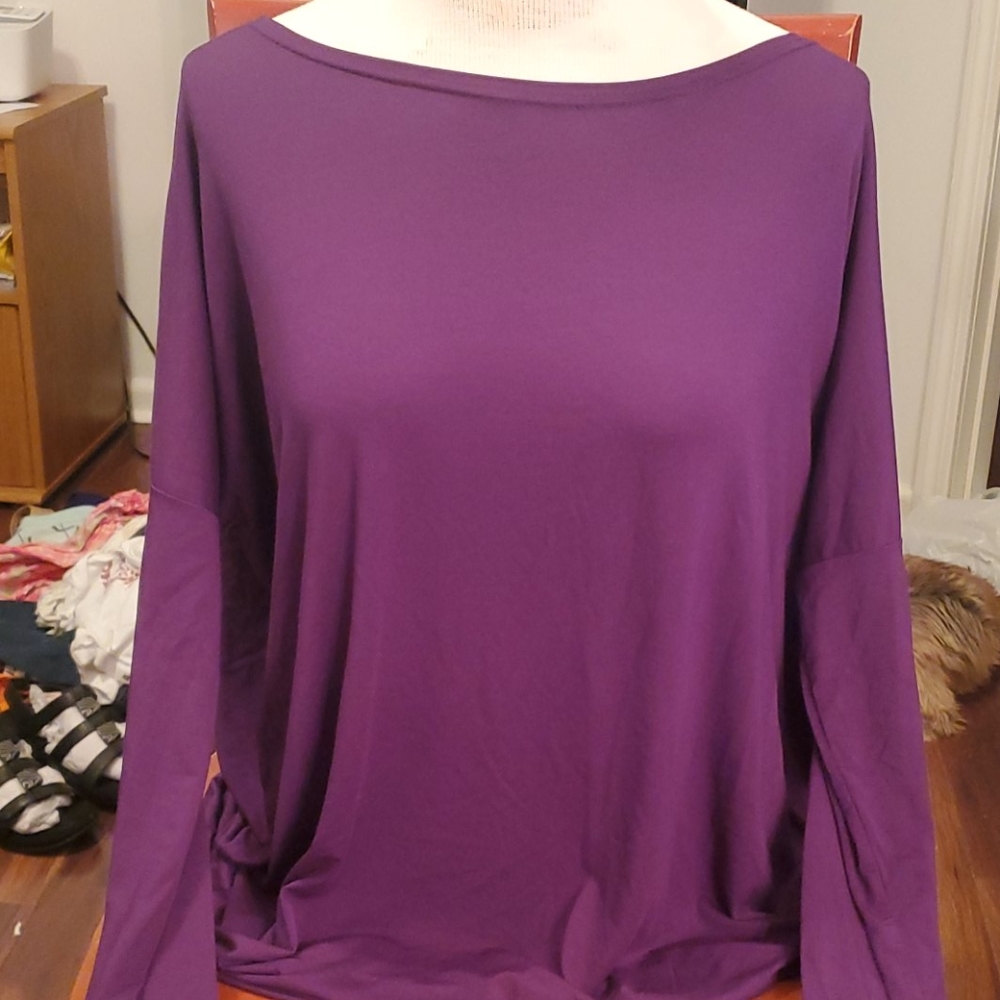 Purple lonf sleeve PIKO shirt size M